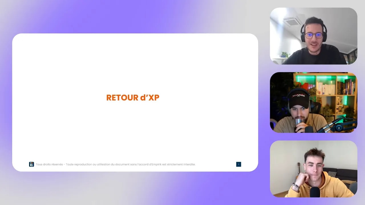 Capture d’écran “Retour d’XP” dans une présentation SEO sur l’indexation et la cannibalisation internationale